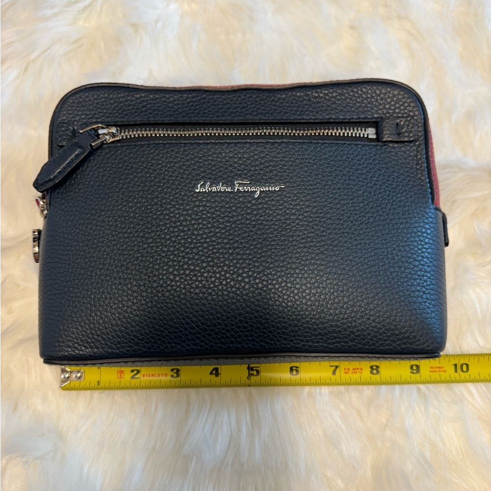 Ferragamo Men Belt Bag. Dimensions in pictures